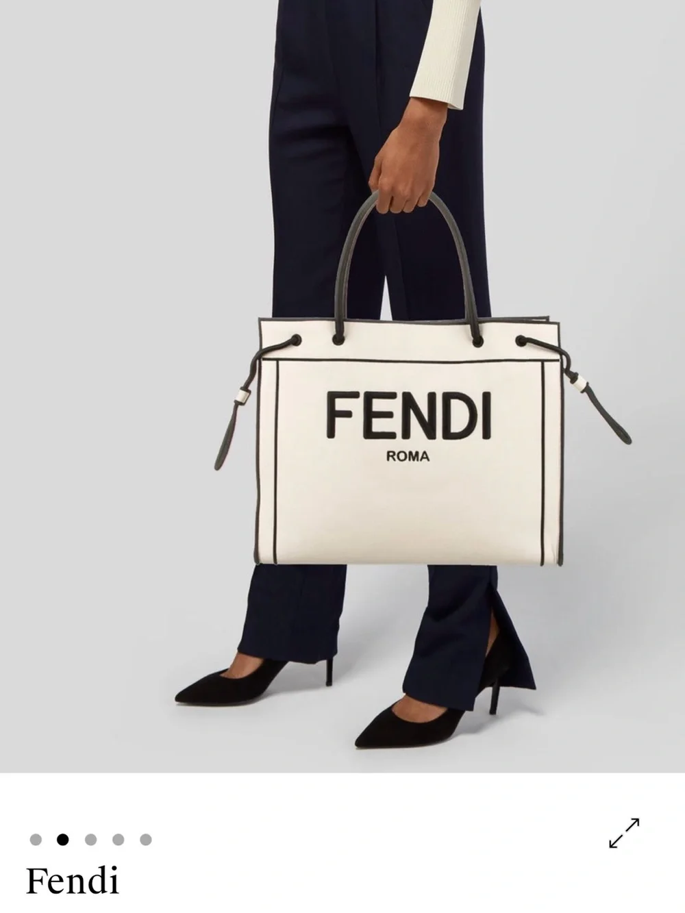 Fendi Roma Canvas Tote